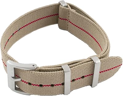 弹性表带表带表带男式和女士 20 毫米 22 毫米尼龙一体式法国伞兵*